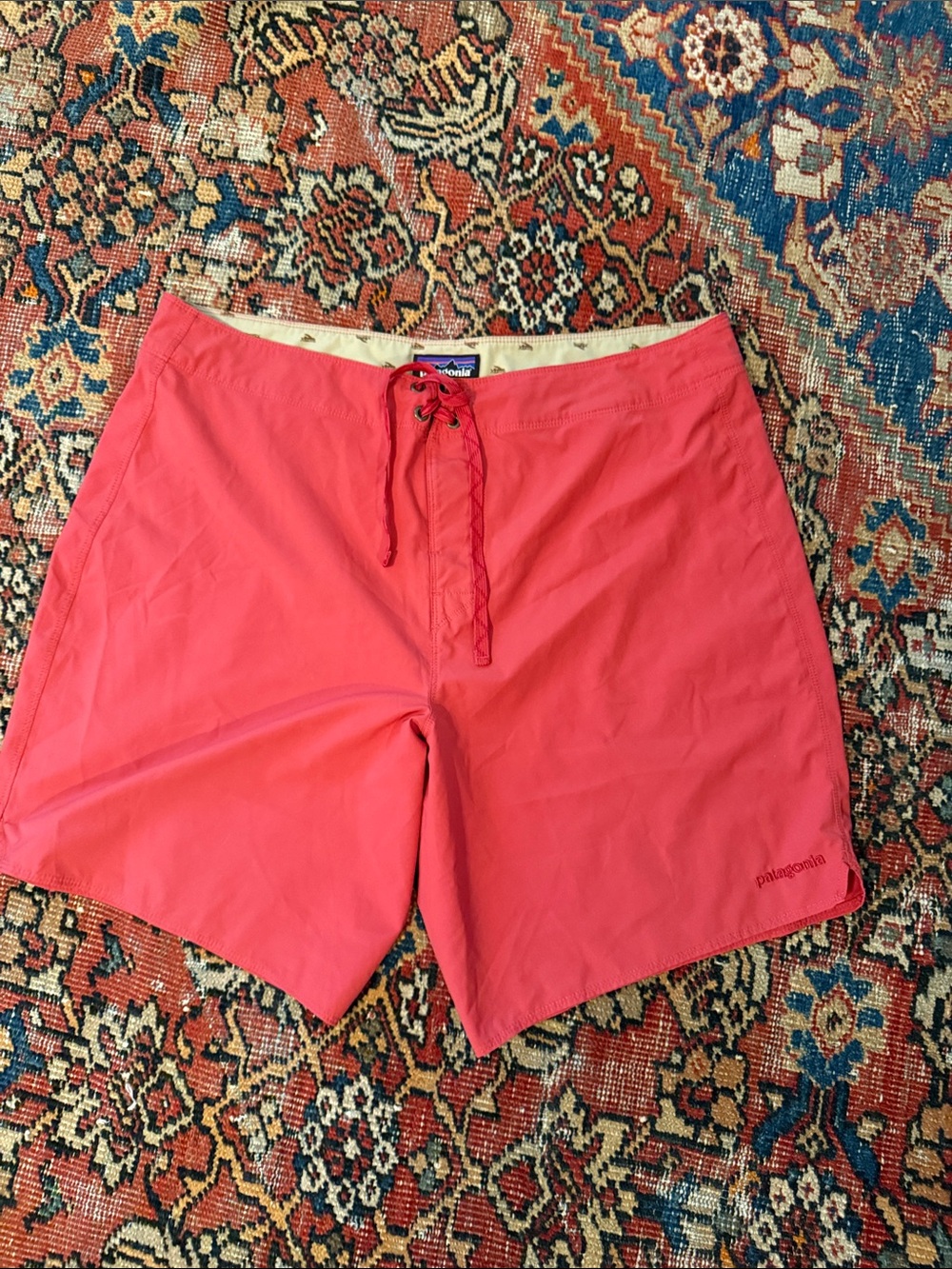 Patagonia Men’s Coral-Red Swim Board Shorts 38